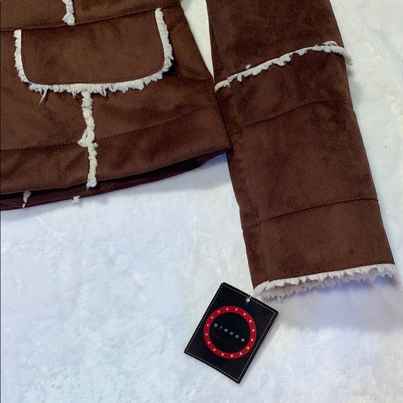Giacca Faux Suede/Shearling Jacket. Sz. XL - Picture 3 of 8